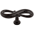 Top Knobs S-Shaped 3-1/4 Inch Designer Cabinet Knob from the Normandy Collection Patina Black