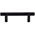 Top Knobs Hopewell 3 Inch Center to Center Bar Cabinet Pull from the Bar Pulls Collection Flat Black