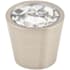 Top Knobs Crystal 13/16 Inch Conical Cabinet Knob from the Clear Collection Brushed Satin Nickel