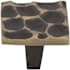 Top Knobs Cobblestone 1-3/8 Inch Square Cabinet Knob Antique Brass