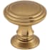 Top Knobs Reeded 1-1/4 Inch Mushroom Cabinet Knob from the Chareau Collection Honey Bronze