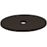 Top Knobs 1-1/2 Inch Medium Oval Cabinet Knob Backplate from the Sanctuary Series Flat Black