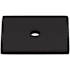 Top Knobs 1-1/4 Inch Square Cabinet Knob Backplate from the Sanctuary Series Flat Black
