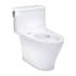 TOTO Nexus 1.28 GPF One Piece Elongated Chair Height Toilet with Tornado Flush Technology - Less Seat Cotton White