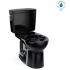 TOTO Drake 1.28 GPF Two Piece Round Chair Height Toilet with Left Hand Lever Ebony