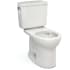 TOTO Drake 1.6 GPF Two Piece Round Chair Height Toilet with Left Hand Lever Colonial White