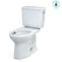 TOTO Drake 1.28 GPF Two Piece Elongated Chair Height Toilet with Right Hand Lever Cotton