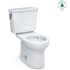 TOTO Drake 1.28 GPF Two Piece Round Chair Height Toilet with Left Hand Lever Cotton