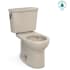 TOTO Drake 1.28 GPF Two Piece Round Chair Height Toilet with Left Hand Lever Bone