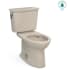 TOTO Drake 1.28 GPF Two Piece Elongated Chair Height Toilet with Left Hand Lever Bone