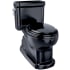 TOTO Guinevere 1.28 GPF One Piece Elongated Chair Height Toilet with CEFIONTECT Glaze, Tornado Flush, and Left Hand Lever - Soft Close Seat Included Ebony