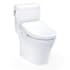 TOTO Washlet+ Aquia IV Cube Two-piece Elongated Dual Flush 1.28 And 0.9 GPF Toilet With S5 Bidet Seat Cotton