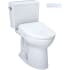 TOTO Drake 1.6 GPF Two Piece Elongated Chair Height Toilet with Washlet+ S7A Auto Open Bidet Seat, 10" Rough-In, Tornado Flush, CEFIONTECT, and EWATER+ Cotton