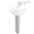 TOTO Vitreous China Lavatory Pedestal from the Ultimate Collection Cotton