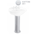 TOTO Pedestal Only, with Mounting Screws for Toto LPT754 Cotton