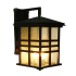 Trans Globe Lighting Asian Three Light Up Lighting Outdoor Square Wall Sconce from the Outdoor Collection Black