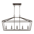 Trans Globe Lighting Lacey 5 Light 36" Wide Taper Candle Linear Chandelier Rubbed Oil Bronze