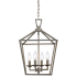 Trans Globe Lighting Lacey 4 Light 12" Wide Pendant Antique Silver Leaf