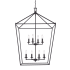 Trans Globe Lighting Lacey 8 Light 26" Wide Taper Candle Lantern Chandelier Black