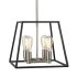Trans Globe Lighting Adams 4 Light 15" Wide Pendant Black / Brushed Nickel