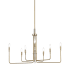 Trans Globe Lighting Charlotte 8 Light 36" Wide Taper Candle Style Chandelier Antique Gold