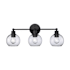 Trans Globe Lighting Polverini 3 Light 24" Wide Bathroom Vanity Light Black