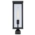 Trans Globe Lighting Oxford Single Light 19-1/4" Tall Outdoor Single Head Post Light Black