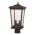 Trans Globe Lighting Turlock 2 Light 12" Tall Outdoor Pier Mount Post Light Black