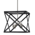 Trans Globe Lighting Ackerman 4 Light 13" Wide Cage Pendant Black / Brushed Nickel