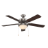Trans Globe Lighting Mateo 52" 5 Blade Indoor Ceiling Fan Brushed Nickel