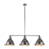 Trans Globe Lighting Vintage 3 Light 46" Wide Adjustable Linear Chandelier Polished Nickel