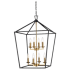 Trans Globe Lighting Lacey 8 Light 19" Wide Chandelier Black / Antique Gold