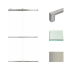 Transolid 80" High x 48" Wide Bypass Frameless Shower Door with Clear Glass Brushed Stainless
