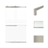 Transolid Brianna 80" High x 48" Wide Bypass Frameless Shower Door with Clear Glass Brushed Stainless