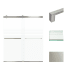 Transolid 70" High x 60" Wide Bypass Frameless Shower Door with Clear Glass Brushed Stainless