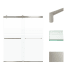 Transolid 70" High x 60" Wide Bypass Frameless Shower Door with Clear Glass Brushed Stainless
