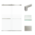 Transolid 80" High x 60" Wide Bypass Frameless Shower Door with Clear Glass Brushed Stainless