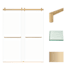 Transolid Brooklyn 80" High x 60" Wide Bypass Frameless Shower Door with Clear Glass Champagne Bronze