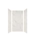Transolid Expressions 36" W x 36" D x 72" H Three Panel Shower Wall Kit Bianca
