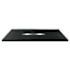 Transolid Trimslate 63" x 35-1/2" Rectangular Shower Base with Center Drain Black