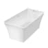 Transolid Lily 59" Free Standing Acrylic Soaking Tub with Overflow and Center Drain White