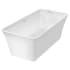 Transolid Lily Grande 67" Free Standing Acrylic Soaking Tub with Overflow and Center Drain White