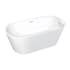 Transolid Maris 59" Free Standing Acrylic Soaking Tub with Overflow and Center Drain White