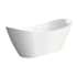 Transolid Skylar 59" Free Standing Acrylic Soaking Tub with Center Drain and Overflow White
