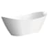 Transolid Skylar Grande 67" Free Standing Acrylic Soaking Tub with Center Drain and Overflow White