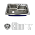 Transolid Meridian 33" Drop In Single Basin Stainless Steel Kitchen Sink with Basin Rack and Basket Strainer Brushed Stainless Steel