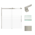 Transolid 60" High x 60" Wide Bypass Frameless Shower Door with Clear Glass Brushed Stainless
