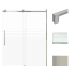 Transolid 76" High x 60" Wide Bypass Frameless Shower Door with Clear Glass Brushed Stainless