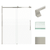 Transolid 76" High x 60" Wide Bypass Frameless Shower Door with Clear Glass Brushed Stainless