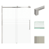 Transolid 76" High x 60" Wide Bypass Frameless Shower Door with Clear Glass Brushed Stainless